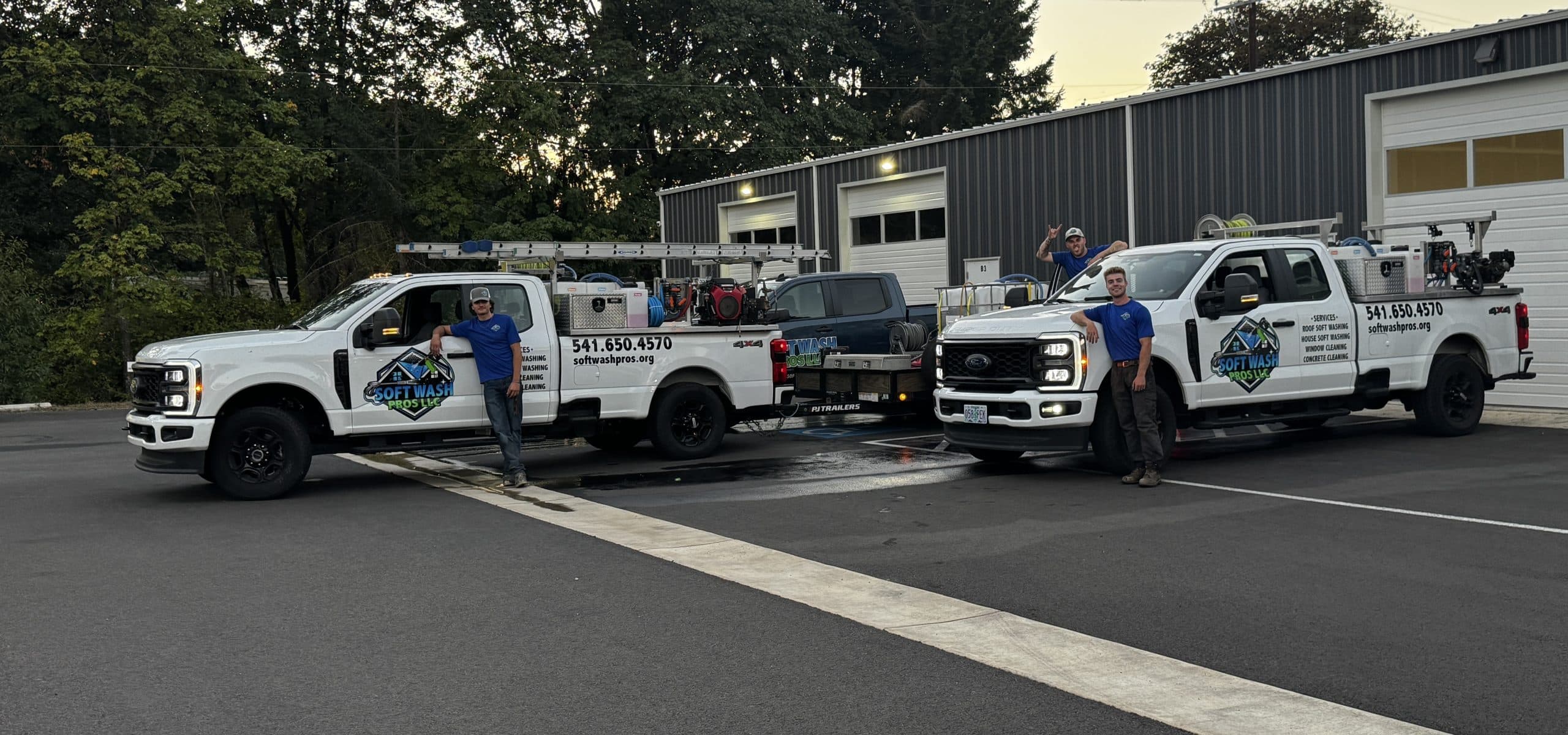 Soft Wash Pros team in action